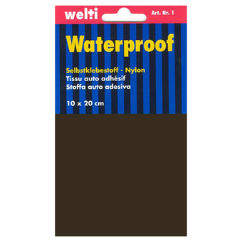 Selbstklebestoff Nylon 10 x 20 cm - dunkelbraun