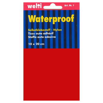 Selbstklebestoff Nylon 10 x 20 cm - rot